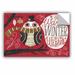 ArtWall Michael Mullan Quirky Christmas Owl Wall Decal Canvas/Fabric in Red | 16 H x 24 W in | Wayfair 2mul072a1624p