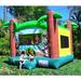 JumpOrange kids Safari Commercial Grade Bounce House for (with Blower & Basketball Hoop) in Brown/Green/Yellow | 156 H x 168 W x 168 D in | Wayfair