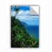 ArtWall Kalulua Trail Kauai by Kathy Yates Photographic Print Removable Wall Decal Canvas/Fabric in Blue/Green | 18 H x 12 W in | Wayfair