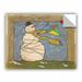 The Holiday Aisle® Anne Tavoletti Seasonal Snowman Removable Wall Decal Canvas/Fabric in White | 36 H x 48 W in | Wayfair