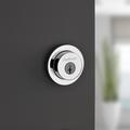 Kwikset Milan Single Cylinder Deadbolt featuring Smartkey w/ Round Rosette Chrome in Gray | 4.7 H x 3.9 W x 3.1 D in | Wayfair 158RDT26SMT