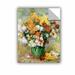 Charlton Home® Pierre Renoir Bouquet Of Chrysanthemums, 1884 Removable Wall Decal Vinyl in Green/Yellow | 10 H x 8 W in | Wayfair