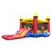 JumpOrange kids Kiddo Red Castle Inflatable Slide & Bounce House w/ Splash Pool for w/ Blower in Blue/Red/Yellow | Wayfair JOK-Ccastle18