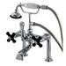 Kingston Brass Duchess Triple Handle Deck Mounted Clawfoot Tub Faucet w/ Diverter in Gray | 11 H in | Wayfair AE104T1PKX