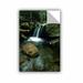 ArtWall Waterfall in the Woods by Kathy Yates Photographic Print Removable Wall Decal Metal in Green | 48 H x 32 W in | Wayfair 0yat061a3248p