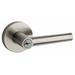 Kwikset Milan Keyed Door Lever w/ Round Rosette SmartKey in Gray | 2.63 H x 4.16 W x 2.56 D in | Wayfair 156MIL RDT 15 SMT