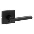 Kwikset Halifax Single Dummy Door Lever w/ Square Rosette in Black | 2.63 H x 4.47 W x 2.59 D in | Wayfair 97880-917