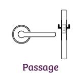 Kwikset Layton Safelock Passage Door Lever in Gray | 5.7 H x 2.8 W in | Wayfair SL1000LY 15 RCAL