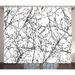 Latitude Run® Toshia Tree Branches Graphic Print & Text Semi-Sheer Rod Pocket Curtain Panels Polyester in Brown | 84 H in | Wayfair