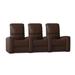 Latitude Run® Blaze XL900 Home Theater Sofa (Row of 3) in Brown | 44 H x 96 W x 40 D in | Wayfair LDER5906 45373047