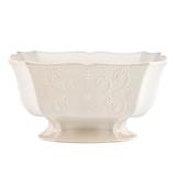 Lenox French Perle Footed Centerpiece Serving Bowl All Ceramic/Earthenware/Stoneware in Brown/White | 5 H x 10.5 W x 10.5 D in | Wayfair 830291