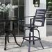 Greyleigh™ Adelynn 30" Patio Bar Stool Metal in Blue | 48 H x 24 W x 28 D in | Wayfair BEA4A64BB97C46AC9B1C6A4F6943A9CF