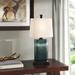 Wade Logan Gavrilovic 32" Table Lamp Ceramic/Fabric in Green/White | 31.5 H x 15 W x 9 D in | Wayfair LOPK1907 40283951