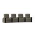 Latitude Run® Home Theater Row Seating (Row of 4) Microfiber/Microsuede in Gray | 43.5 H x 160 W x 44.5 D in | Wayfair LTTN3445 44427643