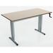 Latitude Run® Maciejewski Height Adjustable Standing Desk Wood/Metal in Gray/Black | 39 H x 72 W x 30 D in | Wayfair