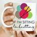 Love You A Latte Shop If I'm Sitting I'm Knitting Coffee Mug Ceramic in Brown/Indigo/Red | 4.5 H in | Wayfair 20