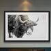 Marmont Hill 'Buffalo Forward' Picture Frame Photographic Print on Paper Paper/Metal in Black/White | 20" H x 30" W x 1.5" D | Wayfair