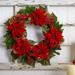 The Holiday Aisle® 24" Pinecones Wreath in Green/Red | 5 H x 24 W x 24 D in | Wayfair 871E1A3A40294C40A9B94D2EEA644C87