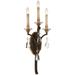 Metropolitan by Minka Chateau Nobles 3-Light Candle Wall Light Metal | 26.25 H x 11.75 W x 8.25 D in | Wayfair N6453-652