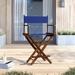 Latitude Run® Alyzon Folding Director Chair Solid Wood in Blue | 39.25 H x 25 W x 19 D in | Wayfair A9DEC7F52FB64AA49C5F105784282CCF