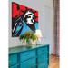 Marmont Hill 'Liberty 1' by Josh Ruggs Painting Print on Wrapped Canvas in Black/Blue/Red | 48 H x 48 W x 1.5 D in | Wayfair MH-JRUG-33-C-48