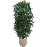 World Menagerie 49" Artificial Palm Tree in Planter Silk/Plastic/Stone in Gray | 60 H x 24 W x 24 D in | Wayfair 2D4D871552E5459FBD6682C2ACA32729