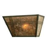 Meyda Lighting 1 - Light Dimmable Craftsman Brown Flush Mounted Sconce in Brown/Gray | 7.25 H x 13 W x 6.5 D in | Wayfair 28716