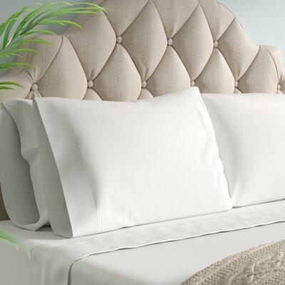 Ebern Designs Klakke 300 Thread Count Pillowcase 100% cotton in White | King | Wayfair 223DAEBA763E43E78C9968E0A77D48AD