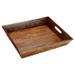 Gracie Oaks Yareli Natural Decorative Wooden Serving Tray w/ Handle Wood in Brown | 2.6 H x 17.8 W x 15 D in | Wayfair