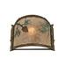 Meyda Lighting 1 - Light Dimmable Antique Copper Flush Mounted Sconce in Brown/Gray | 9.75 H x 12 W x 4 D in | Wayfair 109902
