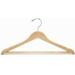 Only Hangers Inc. Flat Wooden Suit Non-Slip Hanger w/ Bar for Dress/Shirt/Sweater Wood/Metal in Brown | 10 H x 17 W in | Wayfair NH101-25