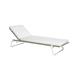 OASIQ Sandur Sun Chaise Lounge w/ Cushions Metal in White | 10.63 H x 29.13 W x 79.5 D in | Outdoor Furniture | Wayfair 3001112303000-CN