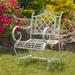August Grove® Stephania Outdoor Metal Arm Chair Metal in Blue | Wayfair B60175BE8F384221BD5D2B9CA73FB106