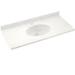 Swan Chesapeake Solid Surface 61" Single Bathroom Vanity Top in White | 6.125 H x 61 W x 22 D in | Wayfair CH02261.059