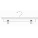 Only Hangers Inc. Wooden Pant/Skirt Hanger w/ Clip for Skirt/Pants Wood/Metal in Gray/White | 7 H x 14 W in | Wayfair WHT106-50