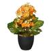 August Grove® Potted Primula Floral Arrangement in Pot Plastic in Orange | 12.6 H x 4.3 W x 4.3 D in | Wayfair 5B0283454A94453E8922870C6CDE00C0
