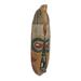 Bungalow Rose Kasa Anoma African Wood Mask Wall Décor in Brown/Red/Yellow | 17.5 H x 5 W in | Wayfair 37EB3769AB1A477291C0724A3EC33658