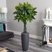 Orren Ellis 72" Artificial Foliage Tree in Planter Silk/Ceramic/Plastic | 72 H x 28 W x 28 D in | Wayfair 74A3C768934E4C35ADAC8FD5E654E384
