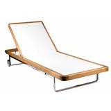 OASIQ Limited 300 Reclining Teak Chaise Lounge Wood/Solid Wood in Brown/Gray/White | 11 H x 30 W x 83.13 D in | Outdoor Furniture | Wayfair