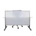 OBEX Polycarbonate Split Screen Privacy Panel Metal in White | 18 H x 42 W x 0.63 D in | Wayfair 18X42P-A-W-SS