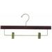 Only Hangers Inc. Wooden Pant/Skirt Hanger for Skirt/Pants Wood/Metal in Brown | 7 H x 14 W in | Wayfair WH300-25