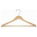 Only Hangers Inc. Flat Wooden Suit Non-Slip Hanger w/ Bar for Dress/Shirt/Sweater Wood/Metal in Brown | 10 H x 17 W in | Wayfair NH101-100