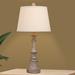 Ophelia & Co. Roxann 27" Table Lamp Resin/Linen in Gray/White/Brown | 27 H x 13 W x 13 D in | Wayfair OPCO5453 44227161