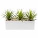Orren Ellis 4.25" Artificial Agave Succulent Plant in Basket Silk/Ceramic/Plastic in White | 8 H x 14.5 W x 7 D in | Wayfair OREL4368 40419501