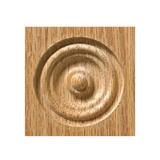 Ornamental Mouldings Red Oak Bullseye 2.5" H x 2.5" W x 0.63" D Rosette Applique Wood in Brown | 2.5 H x 2.5 W x 0.0248 D in | Wayfair BG642COAK