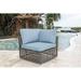 Panama Jack Outdoor Coldfield Modular Patio Chair w/ Sunbrella Cushions Wicker/Rattan in Gray | 33.5 H x 27.5 W x 27.5 D in | Wayfair