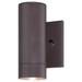 Orren Ellis Moonsu Outdoor Armed Sconce Aluminum/Metal in Brown/Gray | 7.75 H x 5 W x 5 D in | Wayfair ORNE3366 41927470