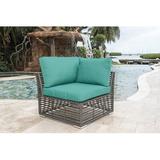 Panama Jack Outdoor Coldfield Modular Patio Chair w/ Sunbrella Cushions Wicker/Rattan in Gray | 33.5 H x 27.5 W x 27.5 D in | Wayfair