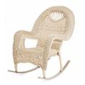 Plow & Hearth Prospect Hill Wicker Outdoor Rocking Chair in White | 39 H x 28.5 W x 29 D in | Wayfair 62C58 CLW