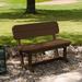 POLYWOOD® Park 48" Backless Outdoor Bench Plastic in Brown | 17 H x 48 W x 14.75 D in | Wayfair PBB48MA